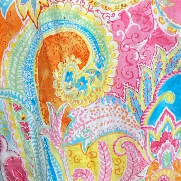 Chaps Unique Paisley Multicolored Button Down Top Shirt Women’s Size XL - Picture 5 of 10